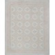 Hand Knotted Beige, Light Blue, Taupe Wool Rug | Geometric Trellis Pattern Carpet Hand Knotted Beige, Light Blue, Taupe Wool Rug | Geometric Trellis Pattern Carpet