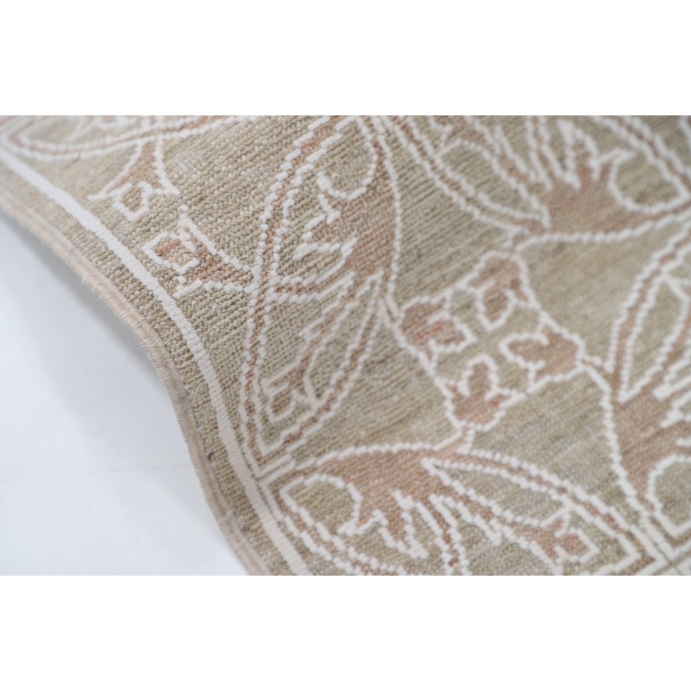 Hand Knotted Beige, Ivory Wool Area Rug | Turkish Trellis Design Carpet Hand Knotted Beige, Ivory Wool Area Rug | Turkish Trellis Design Carpet