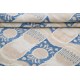 Hand Knotted Beige and Light Blue Wool Area Rug | Turkish Geometric Repeating Design Carpet Hand Knotted Beige and Light Blue Wool Area Rug | Turkish Geometric Repeating Design Carpet