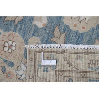 Hand Knotted Light Blue, Ivory, Beige Wool Area Rug | Turkish Oushak Style Accent Rug Hand Knotted Light Blue, Ivory, Beige Wool Area Rug | Turkish Oushak Style Accent Rug