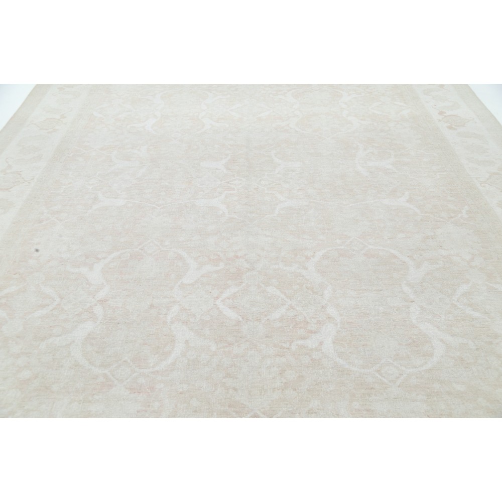 Hand Knotted Beige, Blush Wool Area Rug | Turkish Geometric Design Carpet Hand Knotted Beige, Blush Wool Area Rug | Turkish Geometric Design Carpet