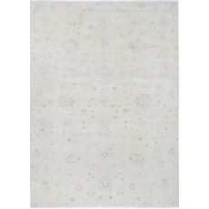 Hand Knotted Beige Wool Area Rug for Living Room | Traditional Large Carpet