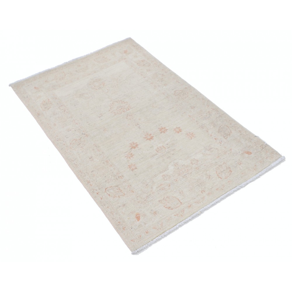 Traditional Hand Knotted Turkish Accent Rug | Beige Wool Area Rug for Bedroom and Entryway | New Condition Traditional Hand Knotted Turkish Accent Rug | Beige Wool Area Rug for Bedroom and Entryway | New Condition