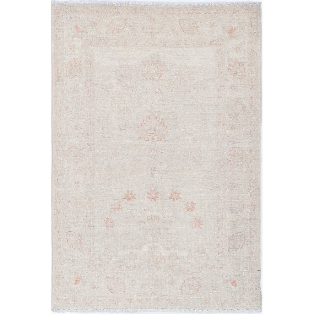 Traditional Hand Knotted Turkish Accent Rug | Beige Wool Area Rug for Bedroom and Entryway | New Condition Traditional Hand Knotted Turkish Accent Rug | Beige Wool Area Rug for Bedroom and Entryway | New Condition
