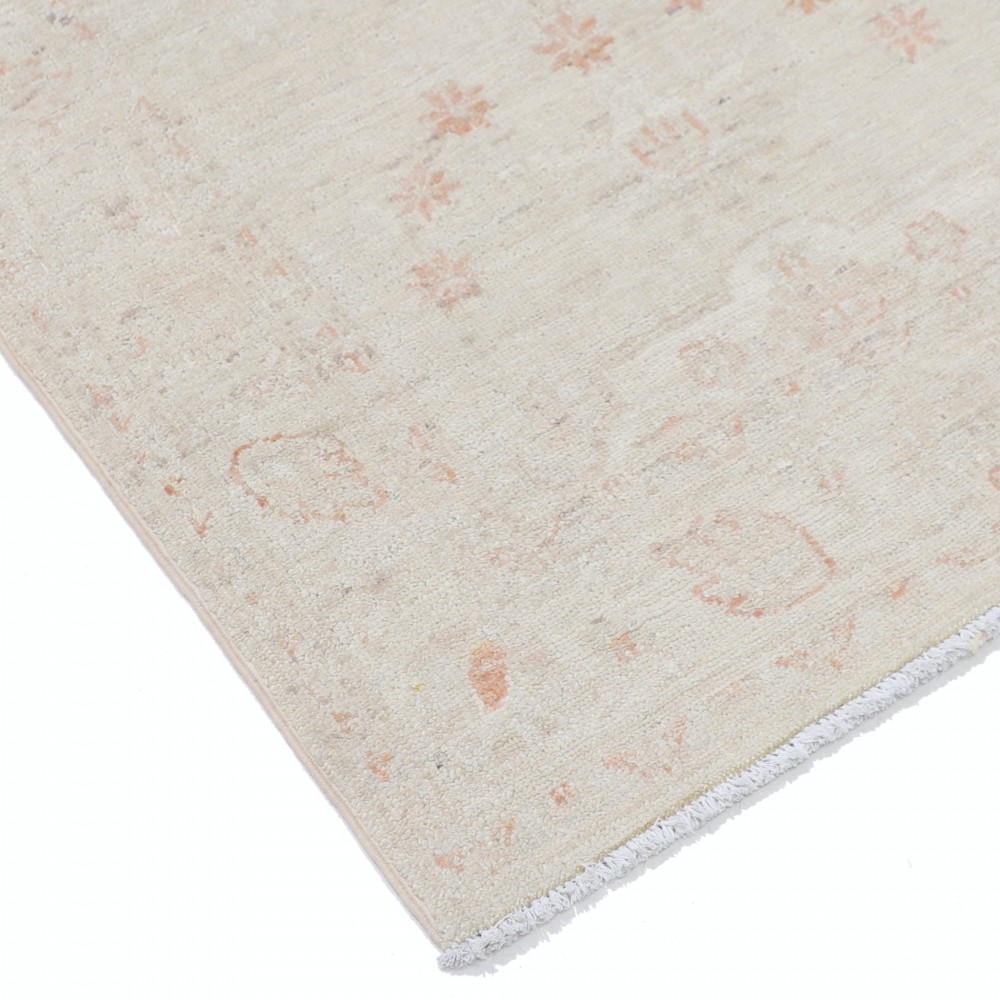 Traditional Hand Knotted Turkish Accent Rug | Beige Wool Area Rug for Bedroom and Entryway | New Condition Traditional Hand Knotted Turkish Accent Rug | Beige Wool Area Rug for Bedroom and Entryway | New Condition