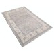 Hand Knotted Ivory, Light Blue, Gray Wool Area Rug | Ornamental Floral Small Rug