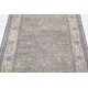 Hand Knotted Ivory, Light Blue, Gray Wool Area Rug | Ornamental Floral Small Rug