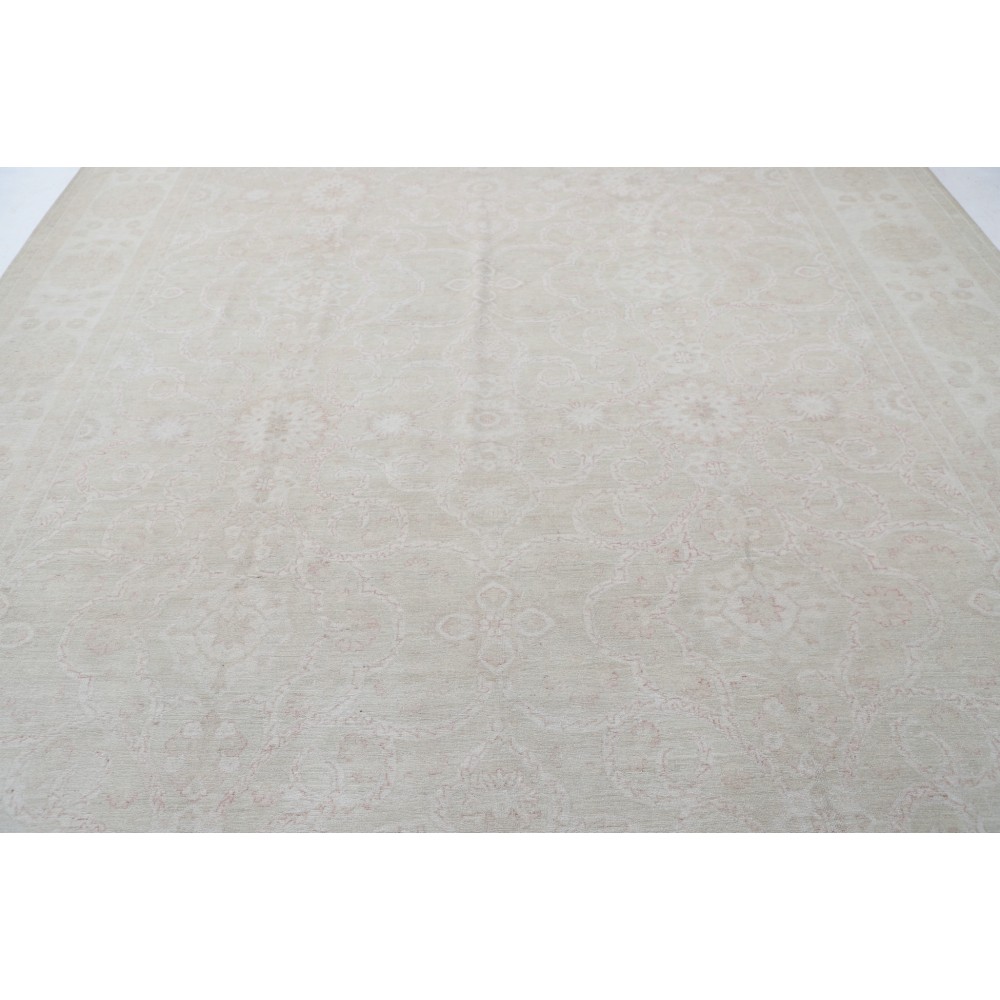 Hand Knotted Beige Area Rug for Large Living Room | Traditional Carpet for Spacious Interiors | 100% Wool Hand Knotted Beige Area Rug for Large Living Room | Traditional Carpet for Spacious Interiors | 100% Wool
