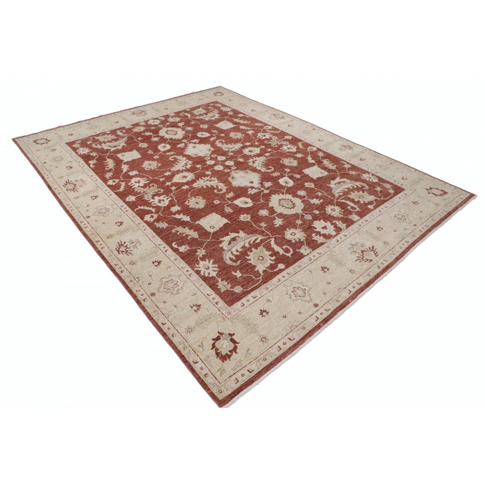 Hand Knotted Floral Area Rug with Red Field and Beige Border | Turkish Wool Carpet for Home Decor Hand Knotted Floral Area Rug with Red Field and Beige Border | Turkish Wool Carpet for Home Decor