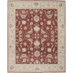 Hand Knotted Floral Area Rug with Red Field and Beige Border | Turkish Wool Carpet for Home Decor Hand Knotted Floral Area Rug with Red Field and Beige Border | Turkish Wool Carpet for Home Decor
