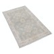 Hand Knotted Beige, Light Blue Oushak Accent Rug with Floral Design | 100% Wool Hand Knotted Beige, Light Blue Oushak Accent Rug with Floral Design | 100% Wool