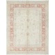 Hand Knotted Floral Area Rug with Red Field and Ivory Border | Turkish Oushak Wool Carpet Hand Knotted Floral Area Rug with Red Field and Ivory Border | Turkish Oushak Wool Carpet