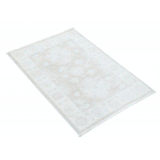 Floral Patterned Oushak Accent Rug | Hand Knotted Turkish Rug in Soft Tones | 100% Wool