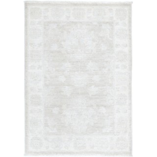 Floral Patterned Oushak Accent Rug | Hand Knotted Turkish Rug in Soft Tones | 100% Wool