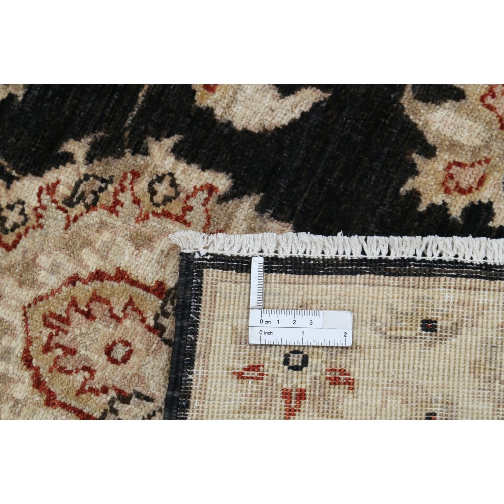 Black, Beige Runner Rug for Corridor | Hand Knotted Runner Rug for Hallway | Floral Kitchen Rug Black, Beige Runner Rug for Corridor | Hand Knotted Runner Rug for Hallway | Floral Kitchen Rug