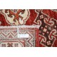 Hand Knotted Red, Ivory and Navy Blue Turkish Wool Area Rug with Repeating Geometric Design Hand Knotted Red, Ivory and Navy Blue Turkish Wool Area Rug with Repeating Geometric Design