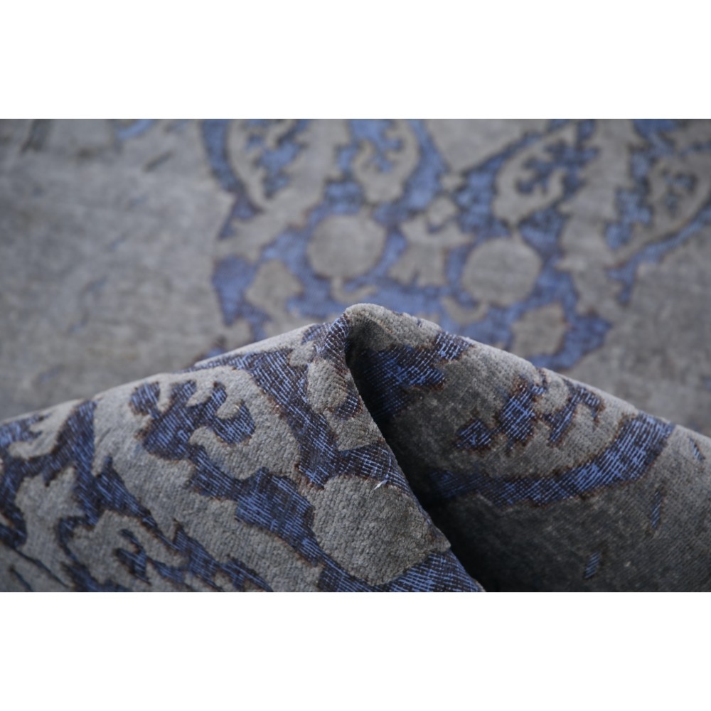 Hand Knotted Hallway Runner Rug for Corridor | Gray, Blue Wool Runner Rug | Kitchen Rug Hand Knotted Hallway Runner Rug for Corridor | Gray, Blue Wool Runner Rug | Kitchen Rug