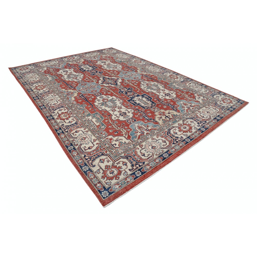 Hand Knotted Tribal Style Red Large Area Rug for Home Decor | 100% Wool Carpet Hand Knotted Tribal Style Red Large Area Rug for Home Decor | 100% Wool Carpet