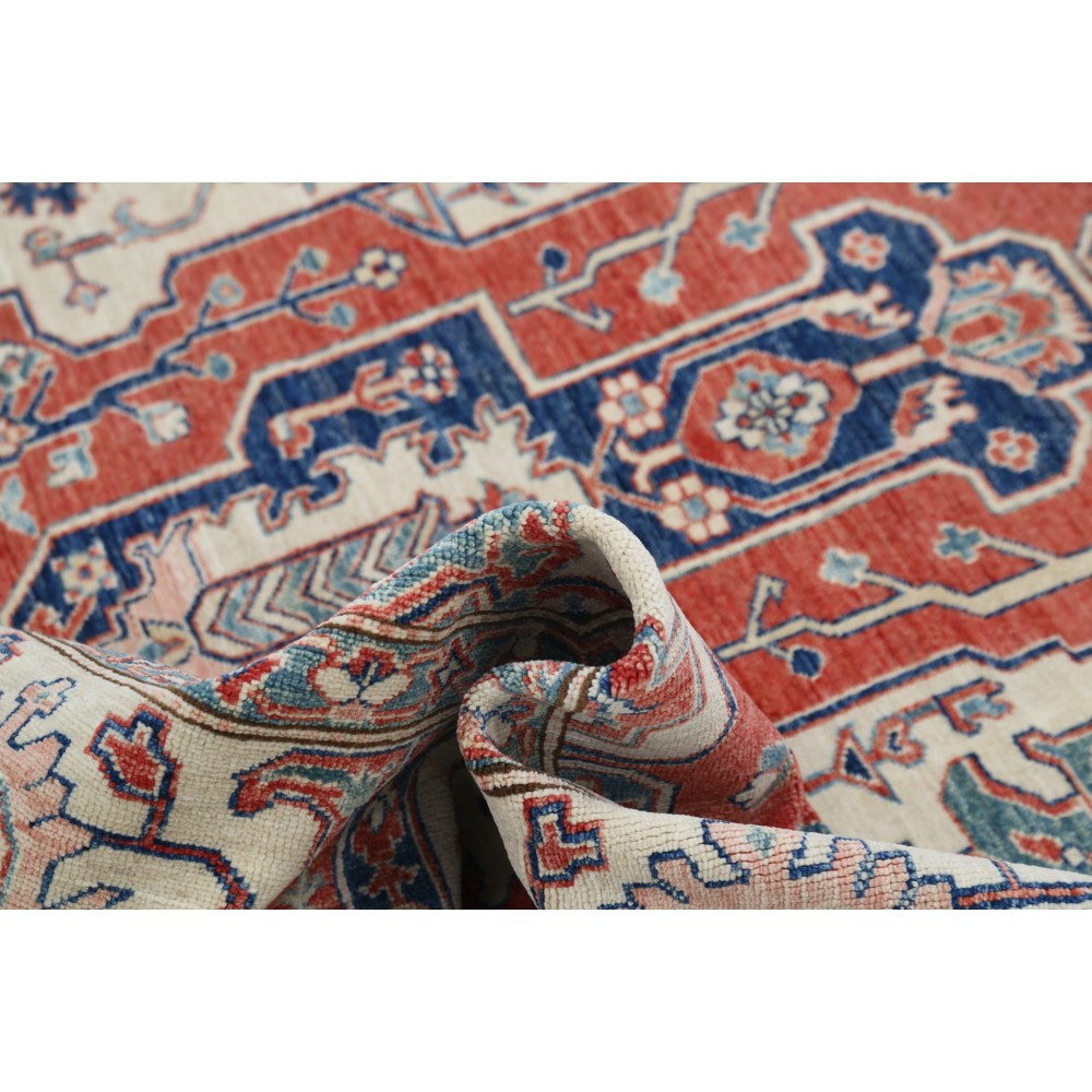 Hand Knotted Tribal Style Red Large Area Rug for Home Decor | 100% Wool Carpet Hand Knotted Tribal Style Red Large Area Rug for Home Decor | 100% Wool Carpet