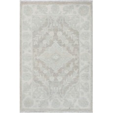 Traditional Accent Rug in Soft Colors | Hand Knotted Turkish Wool Rug