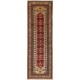 Hand Knotted Red, Navy Blue, Beige Runner Rug | Tribal Style Hallway Rug | Stair Rug | Wool Corridor Rug Hand Knotted Red, Navy Blue, Beige Runner Rug | Tribal Style Hallway Rug | Stair Rug | Wool Corridor Rug