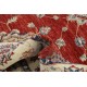 Hand Knotted Floral Area Rug with Red Field and Ivory Border | Traditional Oushak Wool Carpet