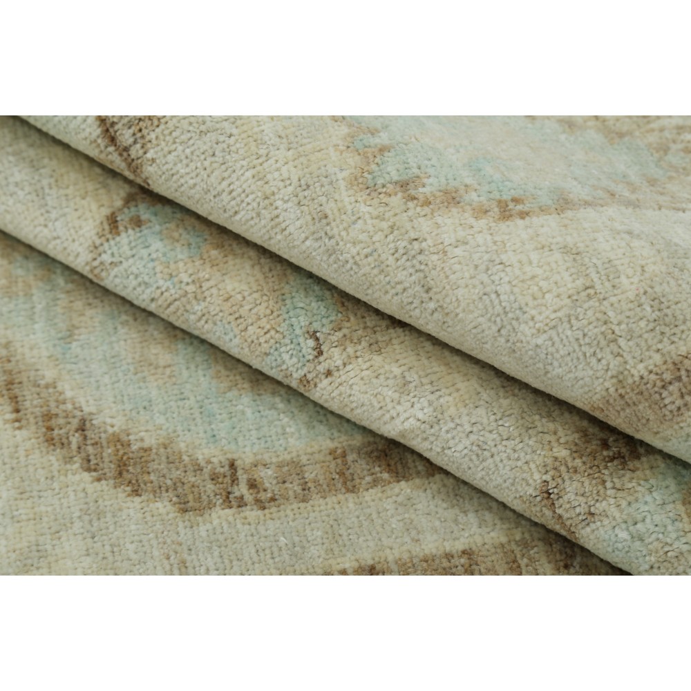 Hand Knotted Trellis Rug, Beige and Light Blue Area Rug, Geometric Pattern Carpet | 100% Wool Hand Knotted Trellis Rug, Beige and Light Blue Area Rug, Geometric Pattern Carpet | 100% Wool