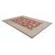 Hand Knotted Floral Oushak Area Rug with Red Field and Ivory Border | Wool Carpet for Home Decor Hand Knotted Floral Oushak Area Rug with Red Field and Ivory Border | Wool Carpet for Home Decor