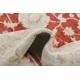 Hand Knotted Floral Oushak Area Rug with Red Field and Ivory Border | Wool Carpet for Home Decor Hand Knotted Floral Oushak Area Rug with Red Field and Ivory Border | Wool Carpet for Home Decor