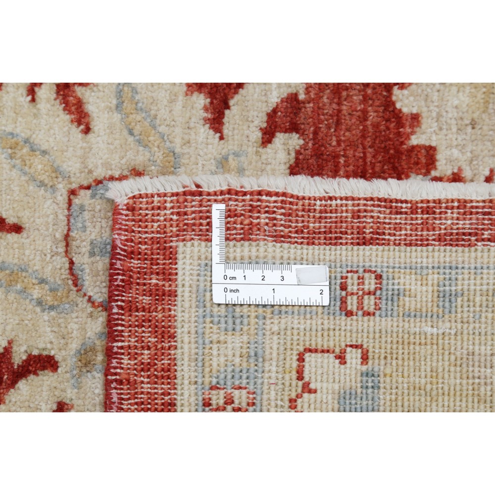 Hand Knotted Floral Oushak Area Rug with Red Field and Ivory Border | Wool Carpet for Home Decor Hand Knotted Floral Oushak Area Rug with Red Field and Ivory Border | Wool Carpet for Home Decor