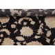 Hand Knotted Floral Oushak Large Area Rug with Black Field and Beige Border | 100% Wool Hand Knotted Floral Oushak Large Area Rug with Black Field and Beige Border | 100% Wool