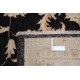 Hand Knotted Floral Oushak Large Area Rug with Black Field and Beige Border | 100% Wool Hand Knotted Floral Oushak Large Area Rug with Black Field and Beige Border | 100% Wool