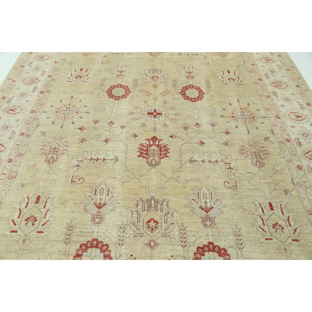 Floral Pattern Hand Knotted Large Rug | Timeless Home Decor | 100% Wool Handmade Carpet