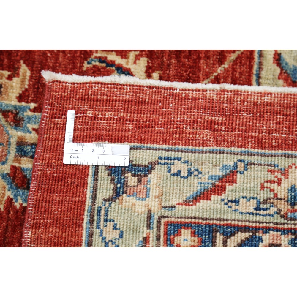 Hand Knotted Red Area Rug, Ivory Border Wool Floor Rug, Traditional Floral Carpet Hand Knotted Red Area Rug, Ivory Border Wool Floor Rug, Traditional Floral Carpet