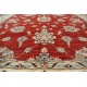 Hand Knotted Floral Large Area Rug with Red Field and Ivory Border | Traditional Oushak Wool Carpet Hand Knotted Floral Large Area Rug with Red Field and Ivory Border | Traditional Oushak Wool Carpet