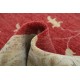 Hand Knotted Floral Large Area Rug with Red Field and Ivory Border | Turkish Oushak Wool Carpet Hand Knotted Floral Large Area Rug with Red Field and Ivory Border | Turkish Oushak Wool Carpet