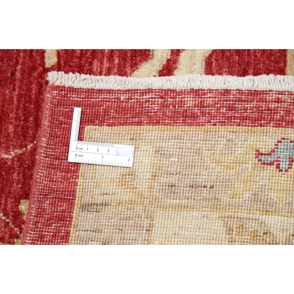 Hand Knotted Floral Large Area Rug with Red Field and Ivory Border | Turkish Oushak Wool Carpet Hand Knotted Floral Large Area Rug with Red Field and Ivory Border | Turkish Oushak Wool Carpet