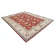 Hand Knotted Floral Large Area Rug with Red Field and Beige Border | Traditional Oushak Wool Carpet Hand Knotted Floral Large Area Rug with Red Field and Beige Border | Traditional Oushak Wool Carpet