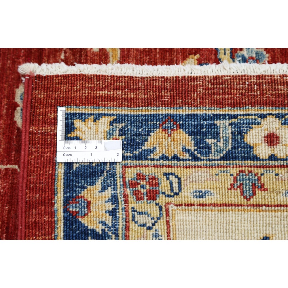 Hand Knotted Floral Large Area Rug with Red Field and Beige Border | Traditional Oushak Wool Carpet Hand Knotted Floral Large Area Rug with Red Field and Beige Border | Traditional Oushak Wool Carpet