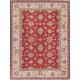 Hand Knotted Floral Large Area Rug with Red Field and Beige Border | Traditional Oushak Wool Carpet Hand Knotted Floral Large Area Rug with Red Field and Beige Border | Traditional Oushak Wool Carpet