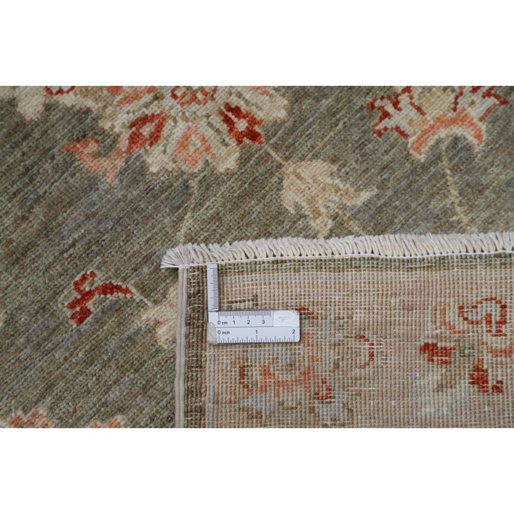 Hand Knotted Sage Green, Ivory, Red Wool Runner Rug | Floral Corridor Rug for Hallway, Kitchen Hand Knotted Sage Green, Ivory, Red Wool Runner Rug | Floral Corridor Rug for Hallway, Kitchen