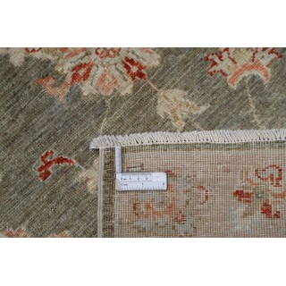 Hand Knotted Sage Green, Ivory, Red Wool Runner Rug | Floral Corridor Rug for Hallway, Kitchen