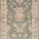 Hand Knotted Sage Green, Ivory, Red Wool Runner Rug | Floral Corridor Rug for Hallway, Kitchen Hand Knotted Sage Green, Ivory, Red Wool Runner Rug | Floral Corridor Rug for Hallway, Kitchen
