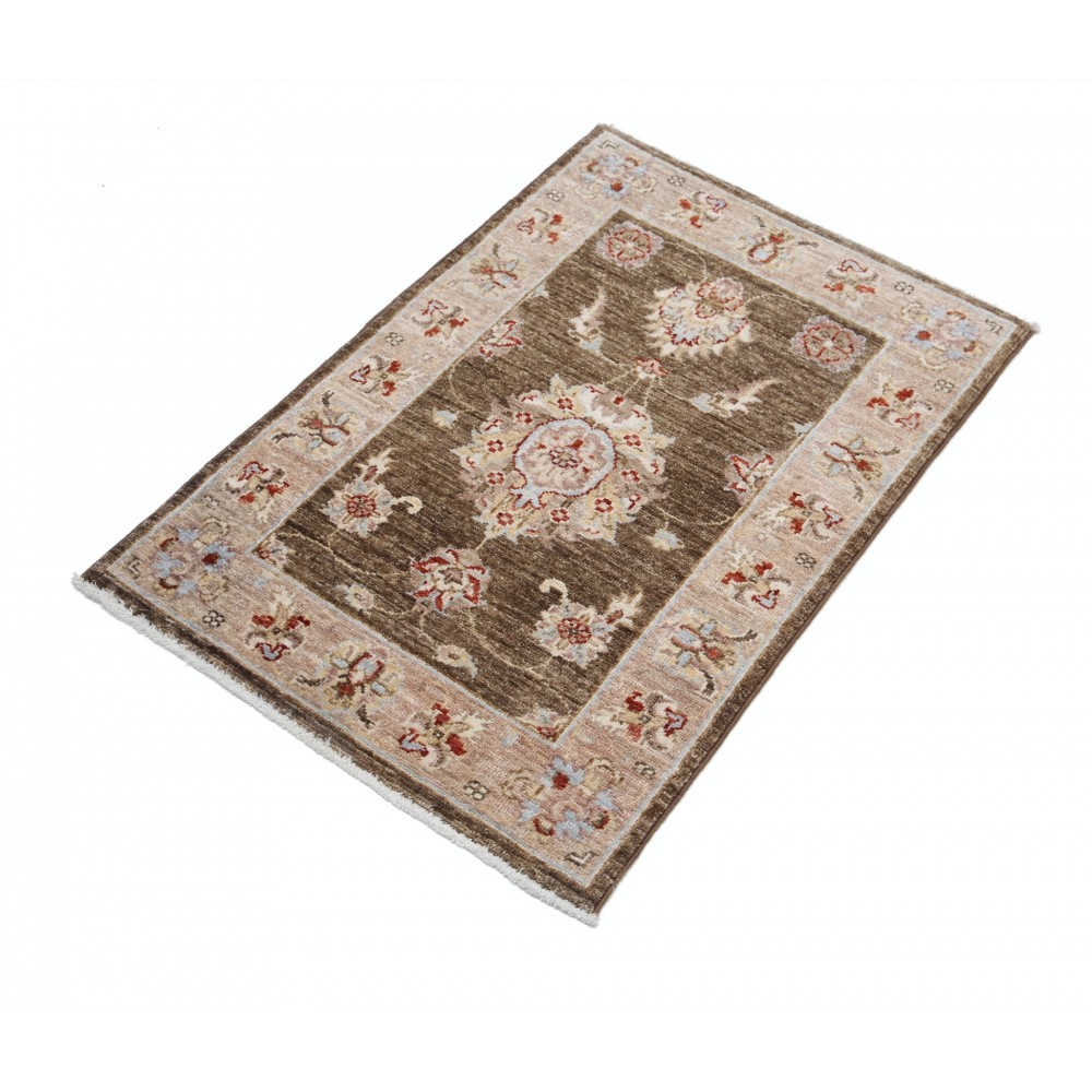 Brown Handknotted Accent Rug | Handmade Wool Rug for Bedroom and Entryway Brown Handknotted Accent Rug | Handmade Wool Rug for Bedroom and Entryway