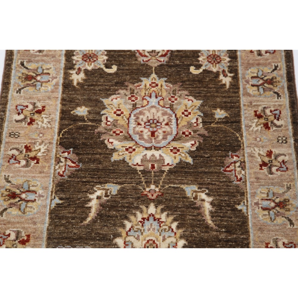 Brown Handknotted Accent Rug | Handmade Wool Rug for Bedroom and Entryway Brown Handknotted Accent Rug | Handmade Wool Rug for Bedroom and Entryway