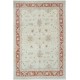 Hand Knotted Floral Large Area Rug with Beige Field and Red Border | Traditional Oushak Wool Carpet Hand Knotted Floral Large Area Rug with Beige Field and Red Border | Traditional Oushak Wool Carpet