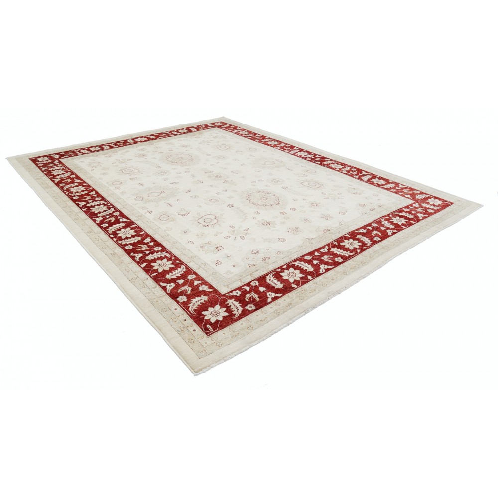 Hand Knotted Floral Rug, Ivory and Red Wool Area Rug, Traditional Border Carpet Hand Knotted Floral Rug, Ivory and Red Wool Area Rug, Traditional Border Carpet