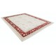 Hand Knotted Floral Rug, Ivory and Red Wool Area Rug, Traditional Border Carpet Hand Knotted Floral Rug, Ivory and Red Wool Area Rug, Traditional Border Carpet