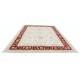 Hand Knotted Floral Rug, Ivory and Red Wool Area Rug, Traditional Border Carpet Hand Knotted Floral Rug, Ivory and Red Wool Area Rug, Traditional Border Carpet