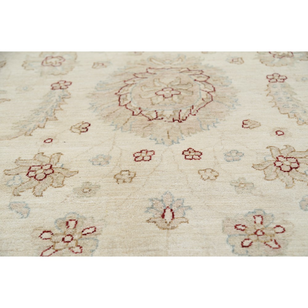 Hand Knotted Floral Rug, Ivory and Red Wool Area Rug, Traditional Border Carpet Hand Knotted Floral Rug, Ivory and Red Wool Area Rug, Traditional Border Carpet